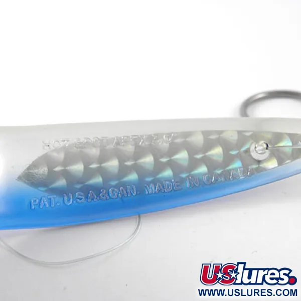 Vintage  Luhr Jensen Hot Spot Apex 3, 1/4oz Light Blue fishing spoon #1170