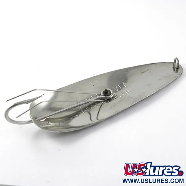 Vintage  Eppinger Dardevle Trolldevle, 1 1/3oz Black / White / Nickel fishing spoon #1178