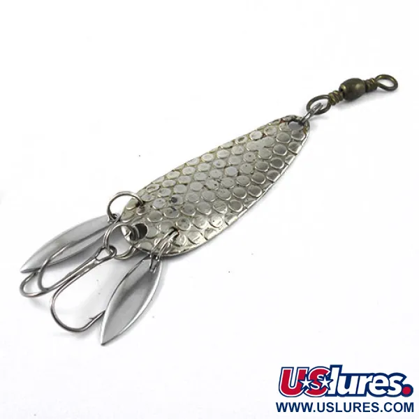 Vintage  Worth Chippewa, 2/5oz Nickel fishing spoon #1179