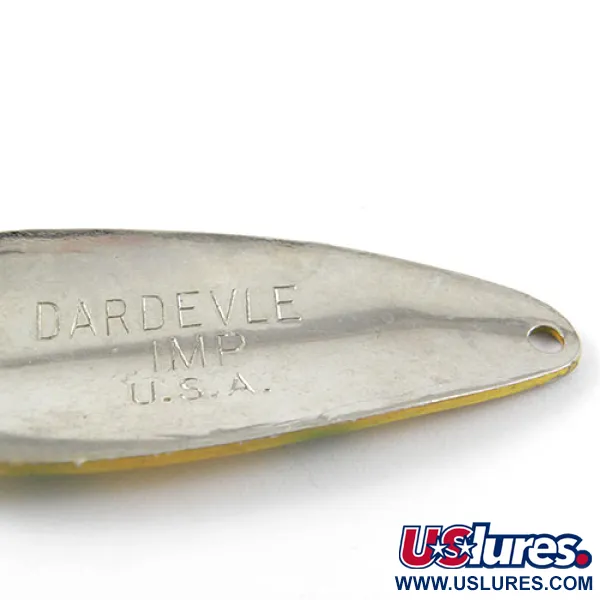 Vintage  Eppinger Dardevle Imp, 2/5oz Orange / Yellow fishing spoon #1183