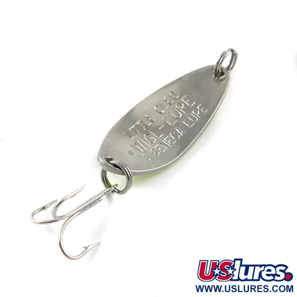 Vintage  Seneca Little Cleo, 1/4oz Yellow / Red / Nickel fishing spoon #1185