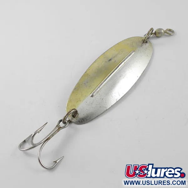 Vintage  Williams WIlliams Wabler, 2/3oz Silver / Gold (Silver plated) fishing spoon #1187
