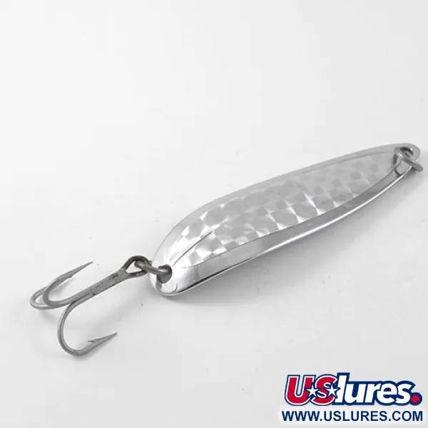 Vintage  Luhr Jensen Krocodile Die #5, 3/4oz Nickel fishing spoon #1190