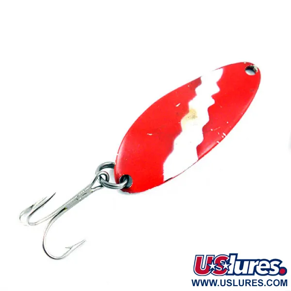 Vintage  Seneca Little Cleo (Hula Girl), 1/3oz Red / White / Nickel fishing spoon #1198