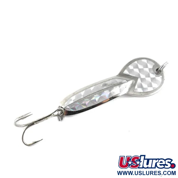 Vintage   Loco 3 Glen Evans, 3/5oz Nickel fishing spoon #1200