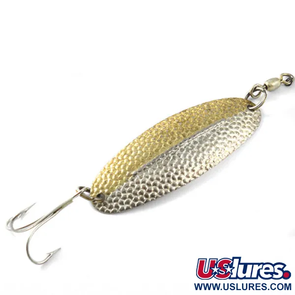 Vintage   Williams Wabler, 2/3oz Silver / Gold (Silver plated) fishing spoon #1202