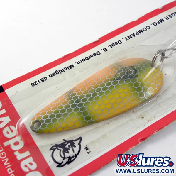  Eppinger Dardevle Imp, 2/5oz Yellow / Green / Orange fishing spoon #1203