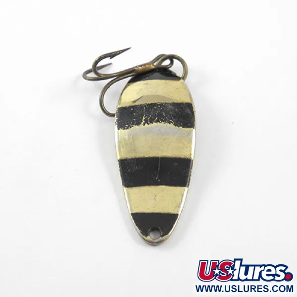 Vintage  Seneca Little Cleo, 1/4oz Black / Gold fishing spoon #1208