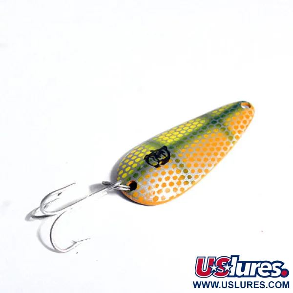 Vintage  Eppinger Dardevle Imp, 2/5oz Green / Yellow / Nickel fishing spoon #1215