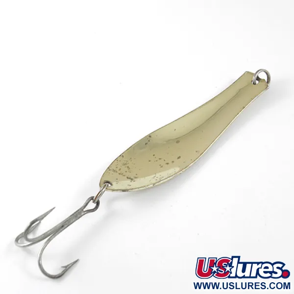 Vintage  Prescott Spinner Little Doctor 275 1222, 3/4oz Gold / Red dots fishing spoon #1222