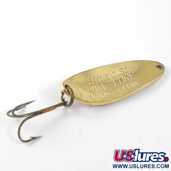 Vintage  Seneca Little Cleo 1223, 1/4oz Red / Black / Gold fishing spoon #1223