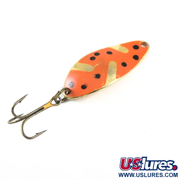 Vintage  Seneca Little Cleo 1223, 1/4oz Red / Black / Gold fishing spoon #1223