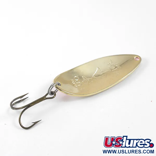 Vintage  Seneca Little Cleo (Hula Girl), 1/2oz Gold / Fluorescent Orange fishing spoon #1240