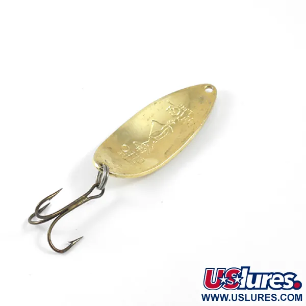 Vintage  Seneca Little Cleo (Hula Girl), 1/2oz Gold fishing spoon #1243