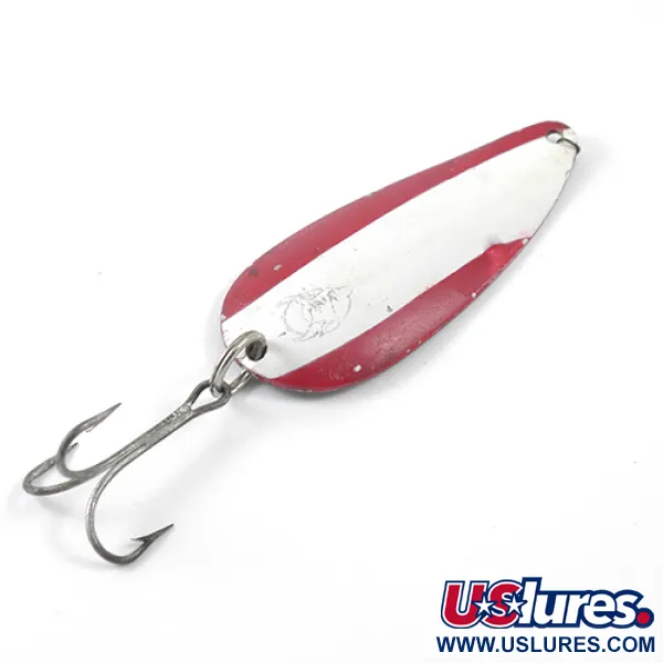 Vintage  Eppinger Dardevle Dardevlet , 3/4oz Red / White / Nickel fishing spoon #1252