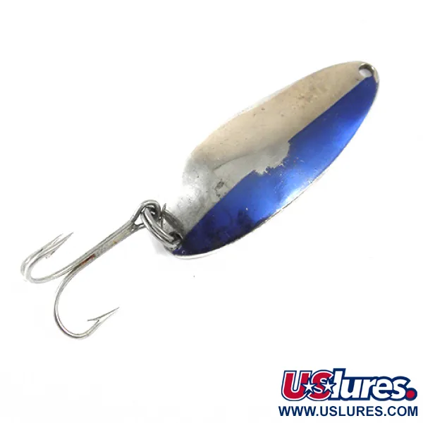 Vintage  Seneca Little Cleo (Hula Girl), 1/3oz Nickel / Blue fishing spoon #1259
