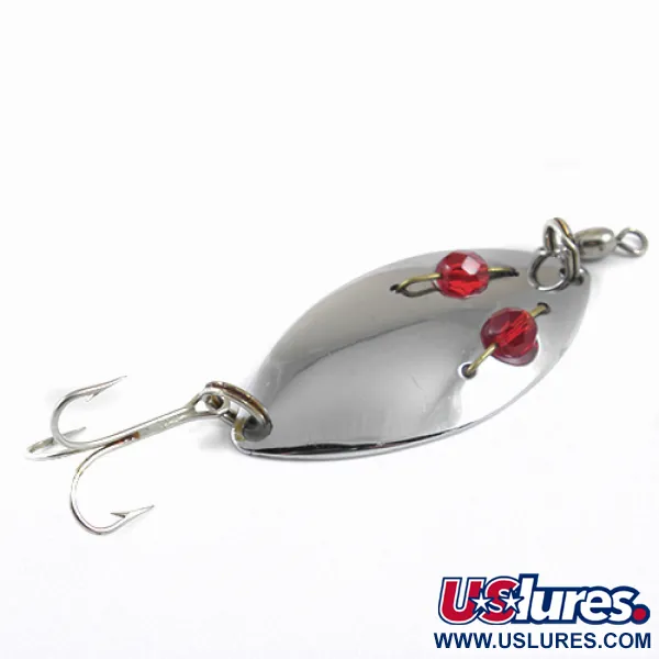 Vintage  Hofschneider Red Eye junior 1267, 1/3oz Nickel / Red Eyes fishing spoon #1267