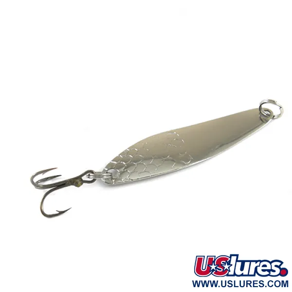 Vintage  Luhr Jensen Needlefish 2, 3/32oz Nickel fishing spoon #1292