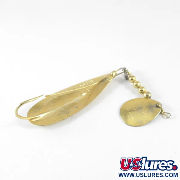 Vintage   Johnson Silver Minnow, 1/2oz Gold fishing spoon #1297