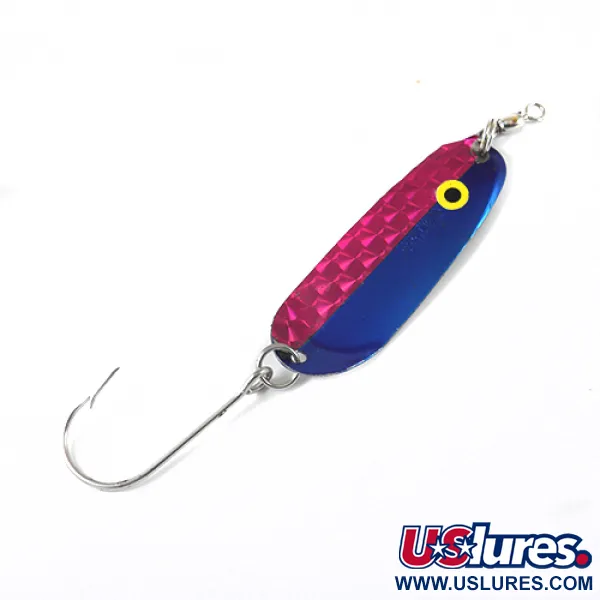 Vintage   Andy Reekers, 1/4oz Nickel / Blue / Red fishing spoon #1310