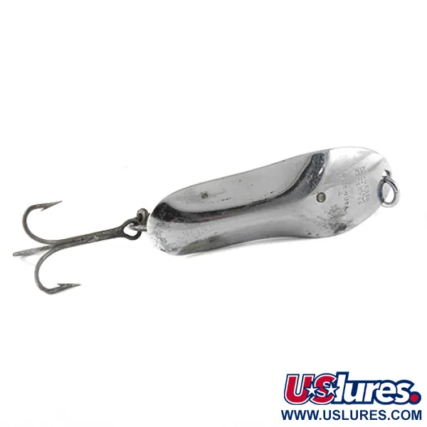 Vintage   Vintage Pflueger Chum Weedless spoon, 2/3oz Nickel fishing spoon #1317
