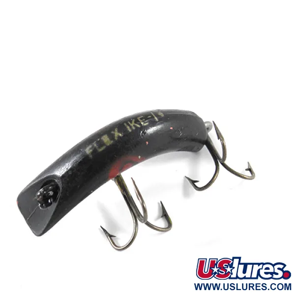 Vintage   Lazy Ike, 1/8oz Black / Red fishing lure #1318