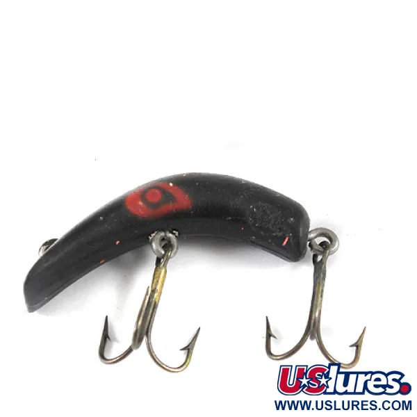 Vintage   Lazy Ike, 1/8oz Black / Red fishing lure #1318