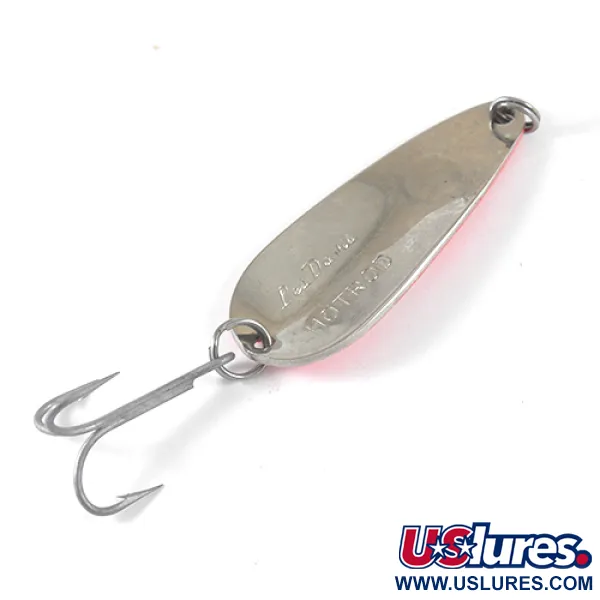 Vintage  Luhr Jensen Les Davis Hotrod, 1/2oz Bright Orange / Nickel fishing spoon #1320