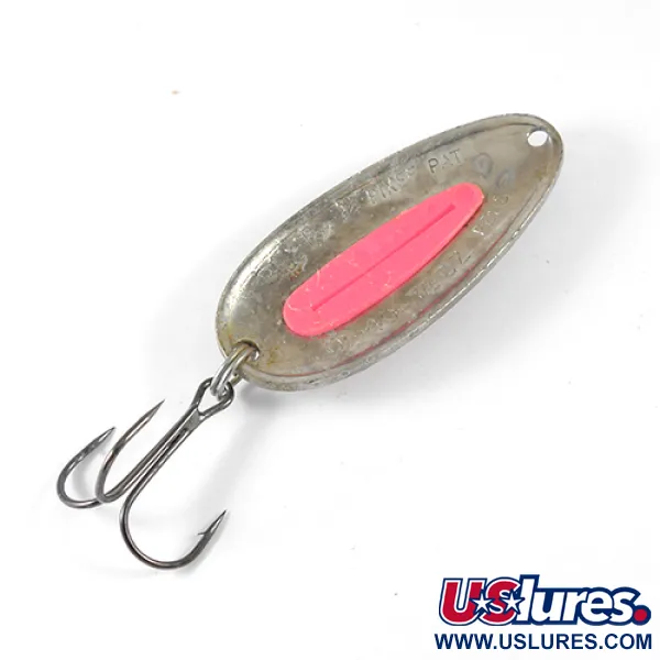 Vintage   Blue Fox Pixee , 3/4oz Nickel / Red fishing spoon #1323