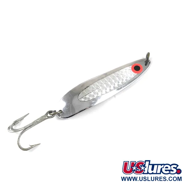 Vintage  Luhr Jensen Krocodile Die #4, 1/2oz Nickel fishing spoon #1333