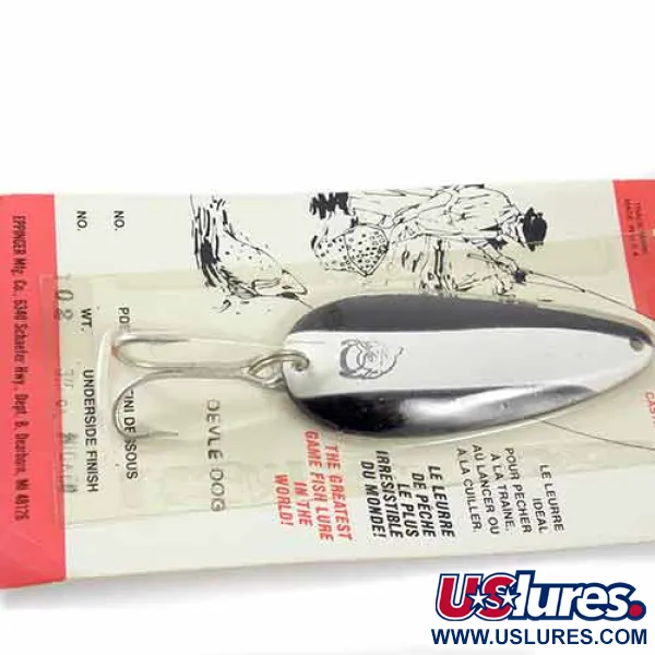  Eppinger Dardevle Dardevlet , 3/4oz Black / White / Nickel fishing spoon #1362