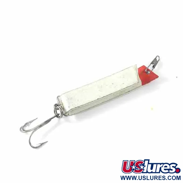 Vintage  South Bend Super-Duper 509, 2/5oz White / Red fishing spoon #1366