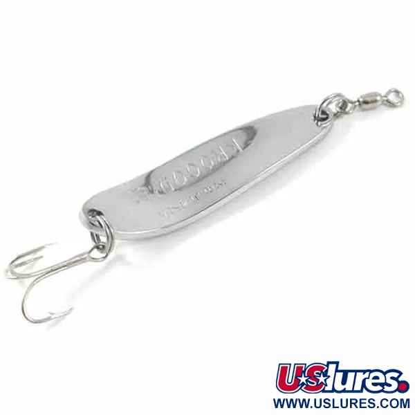 Vintage  Luhr Jensen Krocodile 1367, 1/2oz Nickel fishing spoon #1367