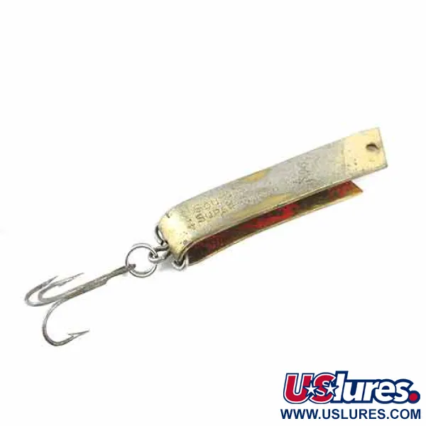 Vintage  South Bend Super-Duper 506, 1/4oz Bronze (Brass) fishing spoon #1369