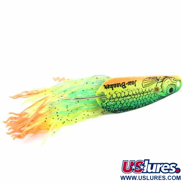 Vintage  Northland tackle Jaw-Breaker, 1/2oz Fluorescent Green / Yellow fishing spoon #1379