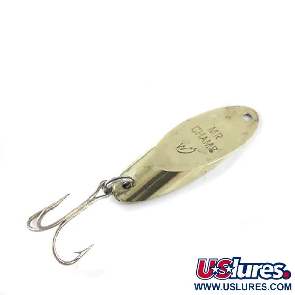 Vintage  Weber MrChamp, 1/2oz Brass fishing spoon #1401