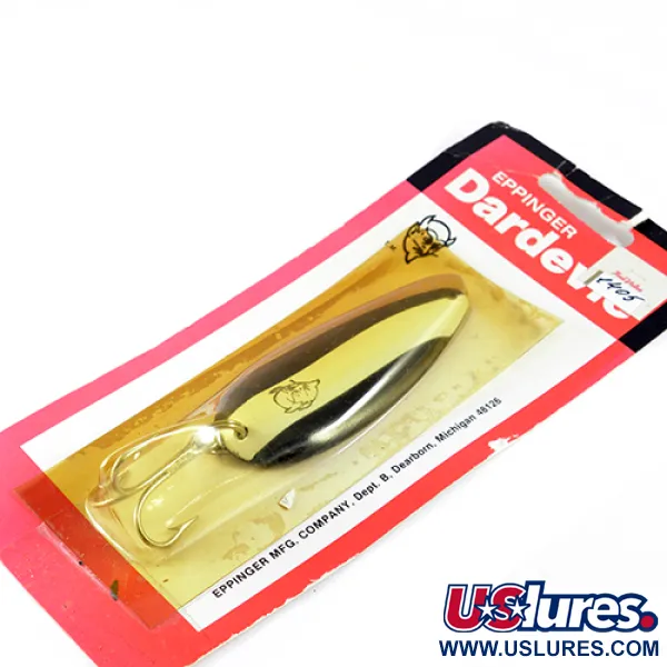  Eppinger Dardevle Dardevlet, 3/4oz Black / White fishing spoon #1405