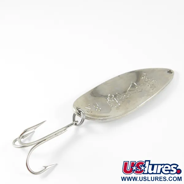 Vintage  Seneca Little Cleo (Hula Girl), 3/4oz Nickel / Blue fishing spoon #1408
