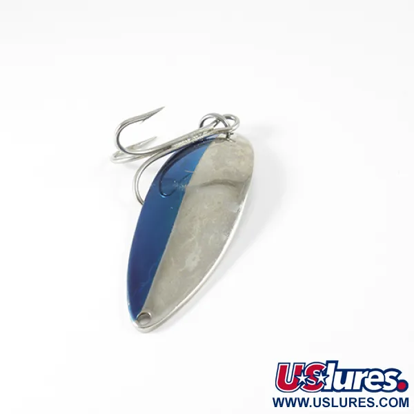 Vintage  Seneca Little Cleo (Hula Girl), 3/4oz Nickel / Blue fishing spoon #1408