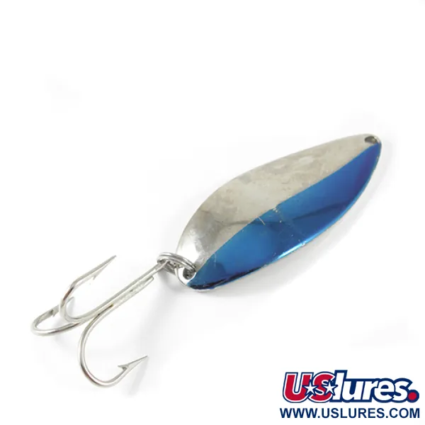 Vintage  Seneca Little Cleo (Hula Girl), 3/4oz Nickel / Blue fishing spoon #1408