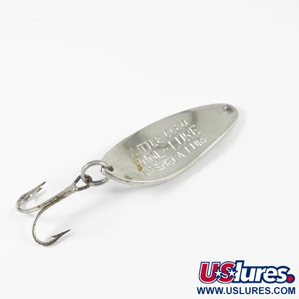Vintage  Seneca Little Cleo, 1/4oz Nickel / Blue fishing spoon #1410