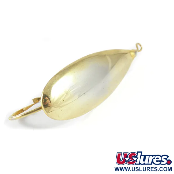 Vintage   Weedless Johnson Silver Minnow, 2/5oz Gold (24-carat Gold plated) fishing spoon #1413