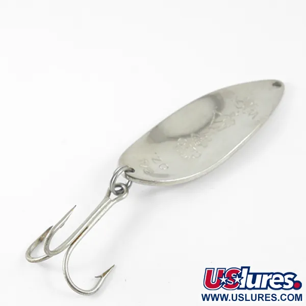 Vintage  Seneca Little Cleo (Hula Girl), 3/4oz Nickel / Green fishing spoon #1420