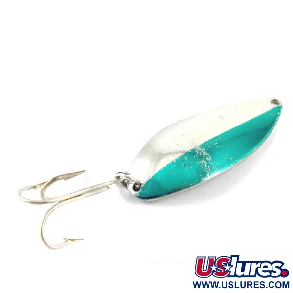 Vintage  Seneca Little Cleo (Hula Girl), 3/4oz Nickel / Green fishing spoon #1420