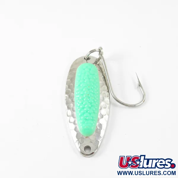 Vintage   Blue Fox Pixee , 1/2oz Nickel / Green fishing spoon #1429