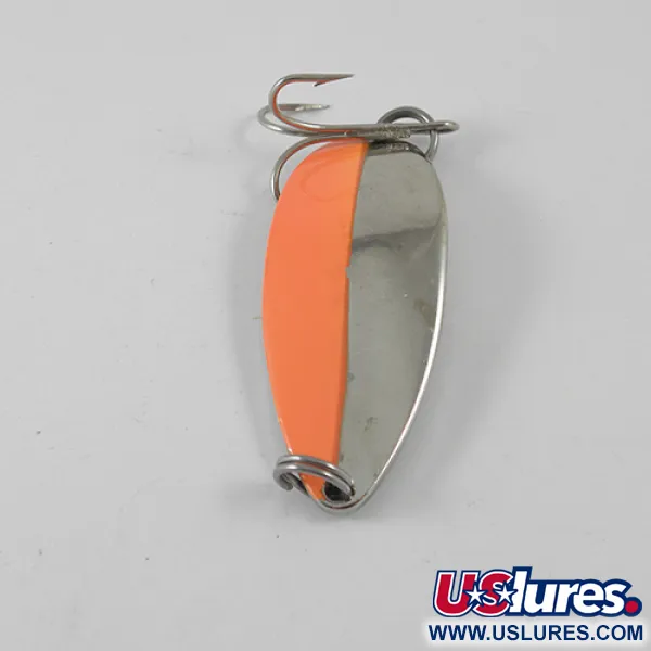 Vintage  Seneca Little Cleo (Hula Girl), 2/3oz Nickel / Orange fishing spoon #1430