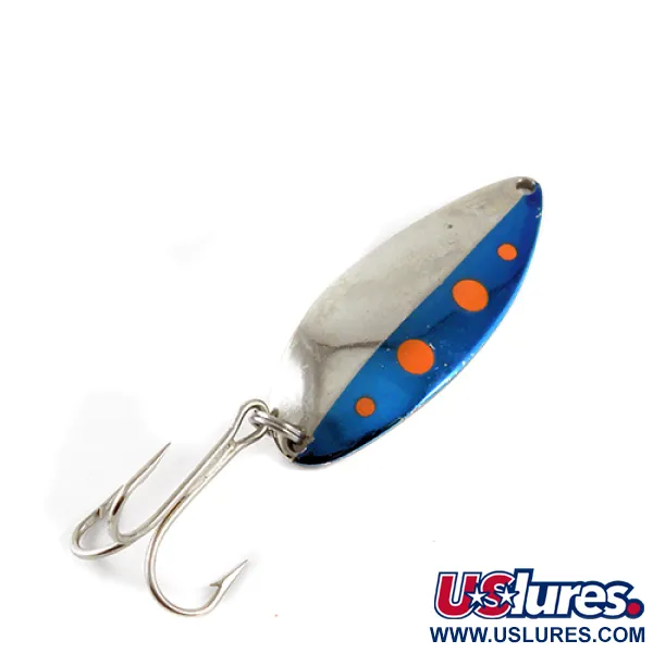 Vintage  Seneca Little Cleo (Hula Girl), 3/4oz Nickel / Blue fishing spoon #1433