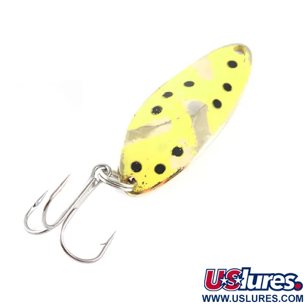 Vintage  Seneca Little Cleo (Hula Girl), 1/3oz Yellow / Black / Gold fishing spoon #1434