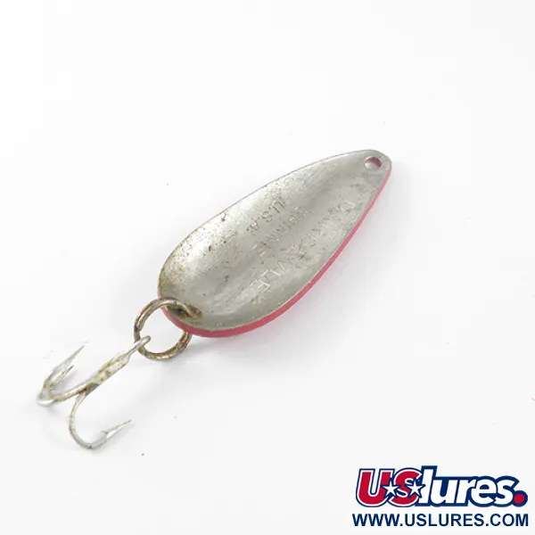 Vintage  Eppinger Dardevle Spinnie, 1/3oz Red / White / Nickel fishing spoon #1438