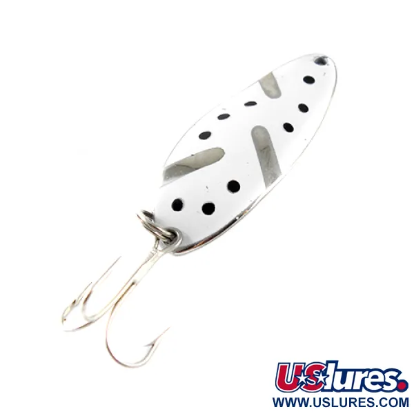 Vintage  Seneca Little Cleo (Hula Girl), 1/3oz Nickel / White fishing spoon #1441